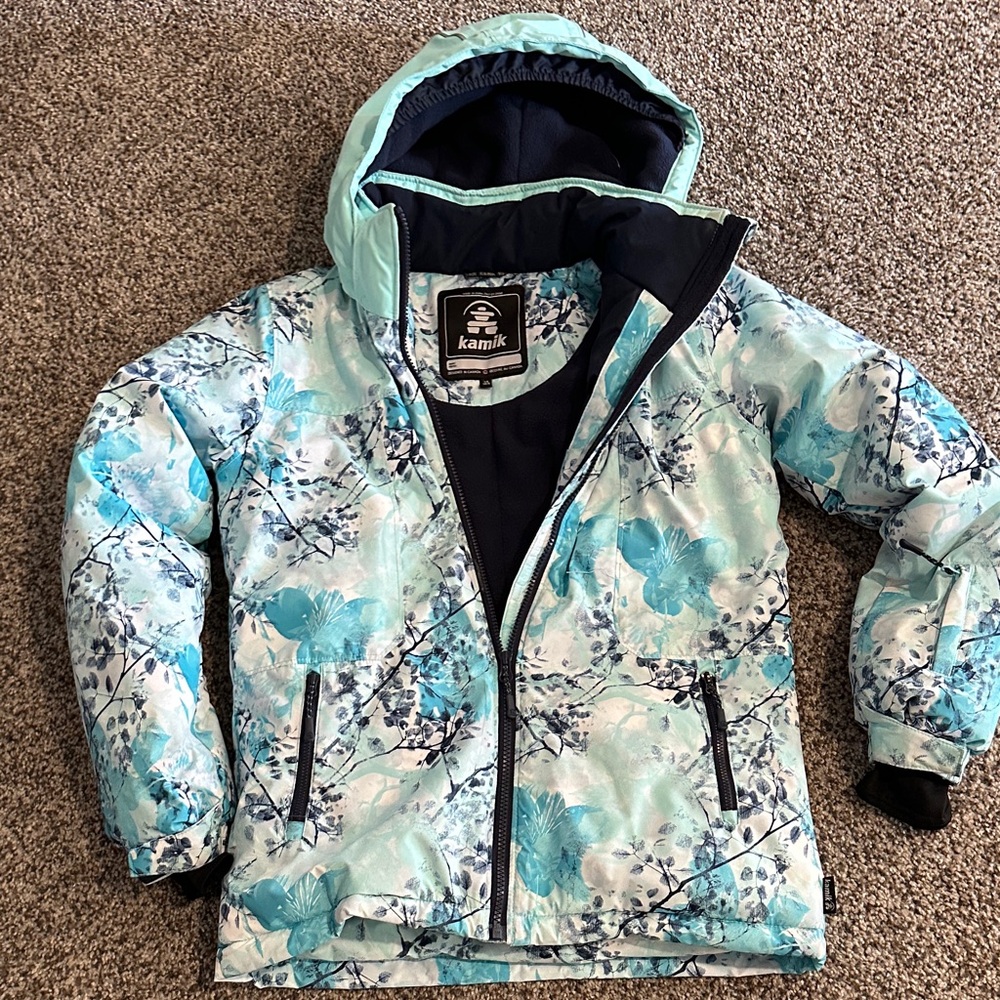 Kamik Kids Aqua Floral Ski/Winter Jacket